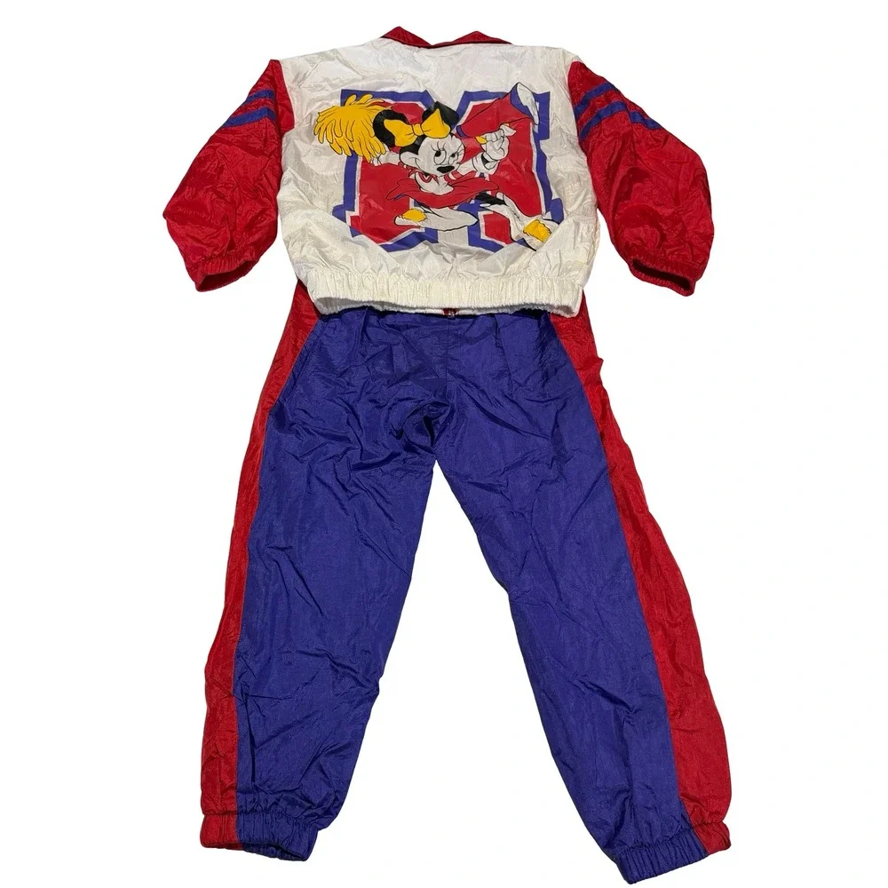 Vintage Disney Mickey Mouse‎ Tracksuit Size 6 Windbreaker 2 Piece Set 90s